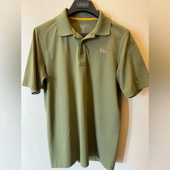 5.11 PINNACLE SHORT SLEEVE Green POLO 100% polyester size smalll - Picture 7 of 16